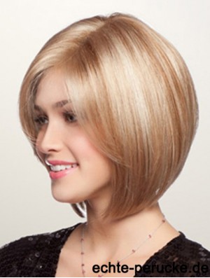 Kurze synthetische Spitze Perücken Bobs schneidet blonde Farbe