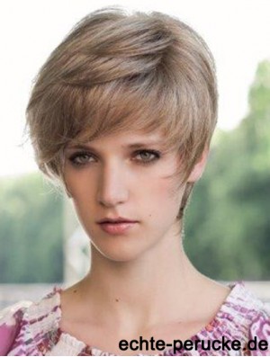 Geeignete 6 Zoll gerade blonde Boycuts kurze Perücken