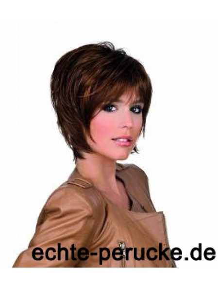 Flexibilität Auburn Chin Chin Länge Straight Layered Lace Front Perücken