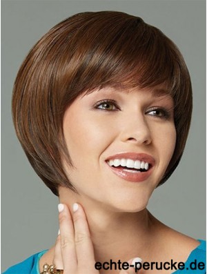 Kurze Bobs Straight Brown Top Synthetic Perücken