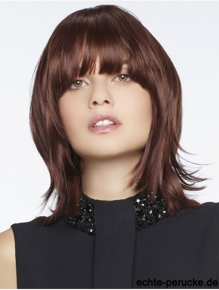 Synthetische Perücken Top Qualität Remy Human Straight Style Mit Pony