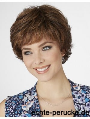 Curly Layered Short Designed Brown Synthetic Wigs