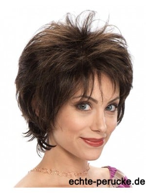 Wavy Layered 7.5 inch Brown Designed Synthetic Wigs