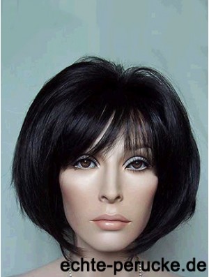 Kinnlange Bobs Straight Black Geeignete synthetische Perücken