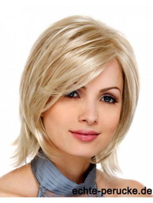 Blonde synthetische Spitze Front Perücken Bobs Haarschnitte Kinnlänge