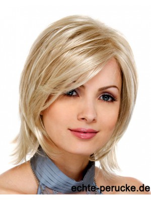 Blonde synthetische Spitze Front Perücken Bobs Haarschnitte Kinnlänge