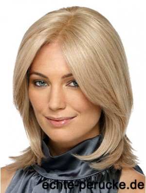 Schulterlange ohne Pony Straight Blonde Designed Synthetic Perücken