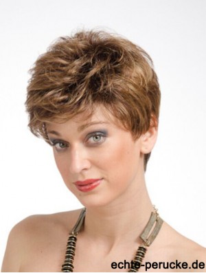 Online 6  inchStraight Auburn Boycuts kurze Perücken