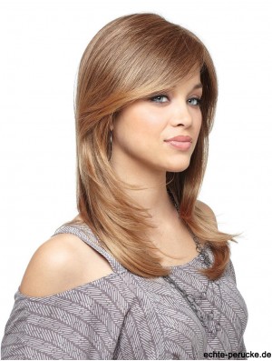 Popular Auburn Straight Layered Lace Front Long Wigs