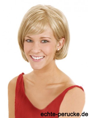 Lace Front Chin Länge Straight Blonde Hochwertige Bob Perücken