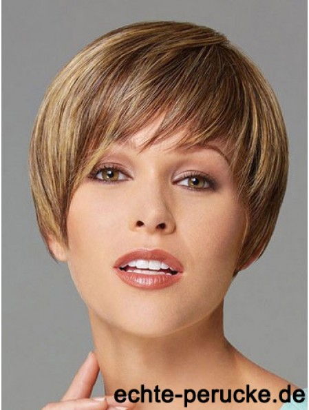 Cropped Boycuts Straight Blonde Designed Synthetic Perücken