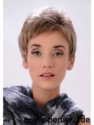 Cropped Boycuts Straight Blonde Wunderschöne synthetische Perücken