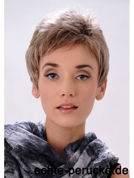 Cropped Boycuts Straight Blonde Wunderschöne synthetische Perücken