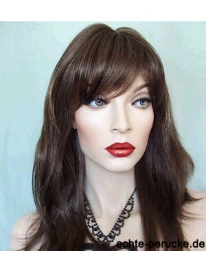 Gerade mit Pony Long Brown Trendy Lace Front Perücken