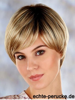 Sassy 7  inchStraight Blonde Layered Short Perücken