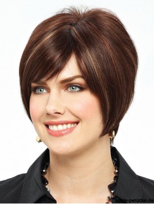 Kurze gerade Spitze vorne Auburn Frisuren Bob Perücken