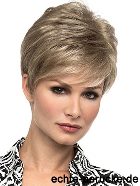 Erschwingliche 6  inchStraight Blonde Boycuts Short Perücken