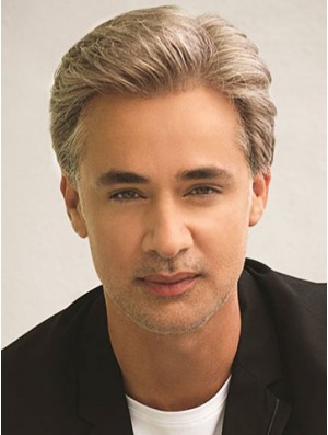 Classic 6  inchStraight Synthetic Blonde Perücke Short Men