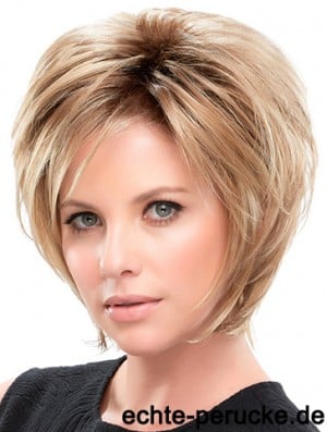 Synthetic Blonde Layered Straight 10 inch Hairstyles For Short Hair