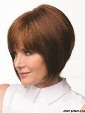 Capless Auburn Straight Bobs 10 inch Synthetic Wigs