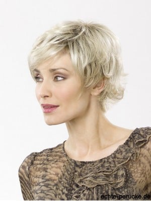 Blonde Short Synthetic 8 inch Wavy Bobs Best Lace Wigs