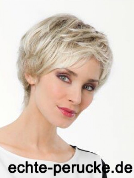 Platinblonde Boycuts Short 8  inchStraight Synthetic Monofilament Perücke Sale