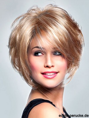 UK Lace Perücken mit Monofilament Short Length Curly Style Layered Cut