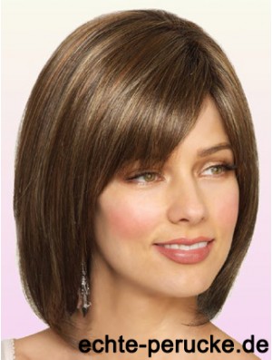 Perücken Bob Style Kinn Länge Spitze Front Bobs Cut Brown Farbe