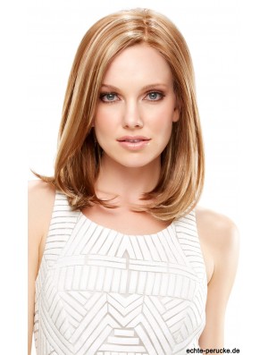 Lace Front Perücken Synthetische Schulterlänge Blonde Farbe Straight Style