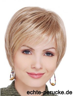 Beste Blonde Short Straight Layered Lace Front Perücken