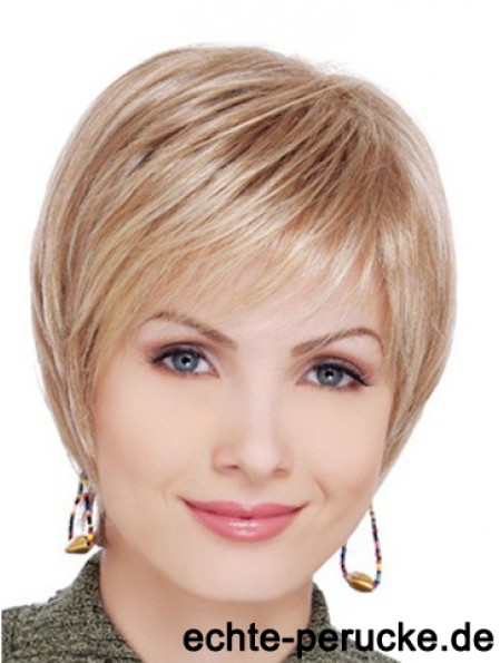 Beste Blonde Short Straight Layered Lace Front Perücken