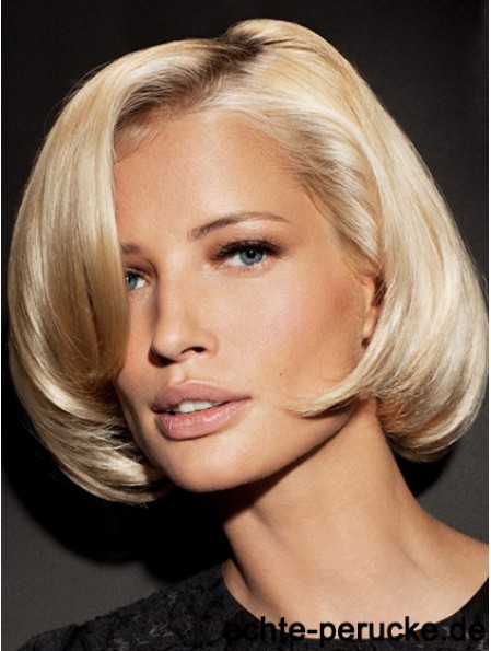 Lace Front Chin Länge Straight Blonde Exquisite Bob Perücken