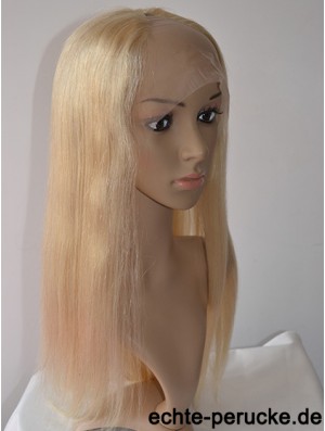 20 Zoll Lace Front Straight Blonde Wunderschöne U-Teil Perücken