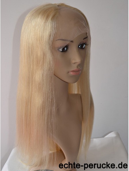 20 Zoll Lace Front Straight Blonde Wunderschöne U-Teil Perücken