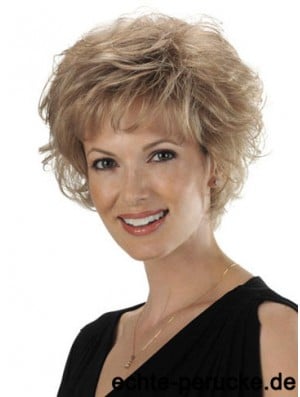 Top Blonde Short Wavy Classic Lace Front Wigs