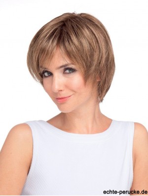 Geeignete Auburn Short Straight Layered Lace Front Perücken