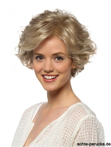 Curly Layered Short Blonde Frisuren Lace Front Perücken