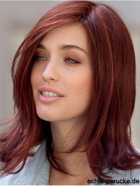 Perücken Online Monofilament Red Farbe Straight Style Layered Cut