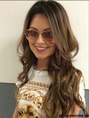 Style Brown 24  inchgewellte lange geschichtete  Perücken