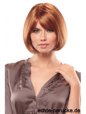 Kinnlänge Gerades Monofilament Auburn Perfect Bob Perücken