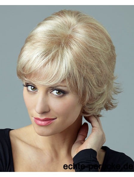 Beautiful Blonde Short Curly Layered Lace Front Wigs