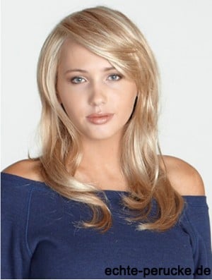 Blonde 20  inchIdeal Long Straight Mit Pony Lace Perücken