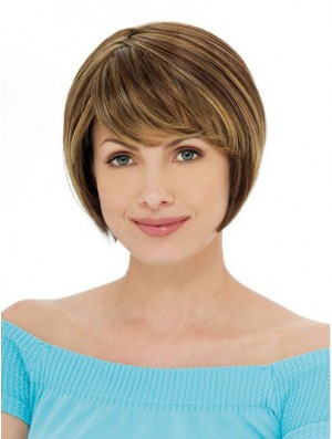 Capless Short Straight Auburn Ideale Bob Perücken