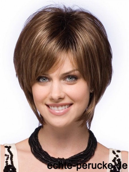 Capless Short Straight Brown Perfekte Bob Perücken