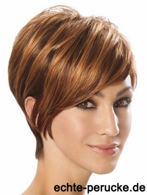 Perücken zum Verkauf UK Layered Cut Short Length Auburn Farbe