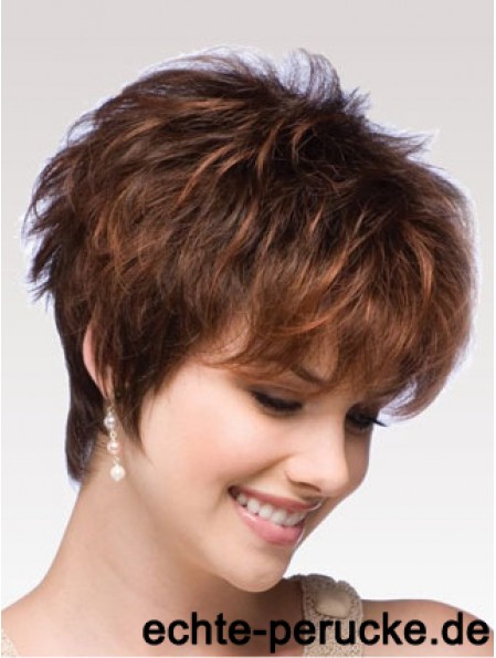 Auburn Perücke Boycuts Auburn Farbe Short Length Wavy Style