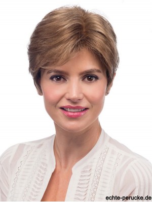 Blonde Lace Front Perücken Short Length Layered Cut Wavy Style