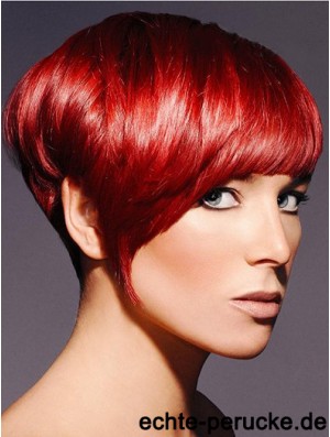 Boycuts Straight Red Capless Sassy Short Perücken