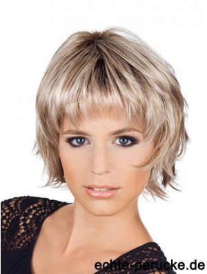 Damen Bob Style Perücken Mit Capless Kinn Länge Blonde Farbe