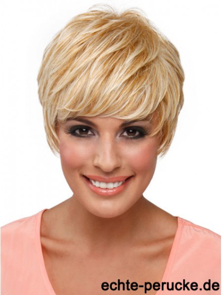 Boycuts Straight Blonde Capless Top Kurze Perücken